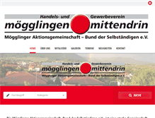 Tablet Screenshot of moegglingen-mittendrin.de